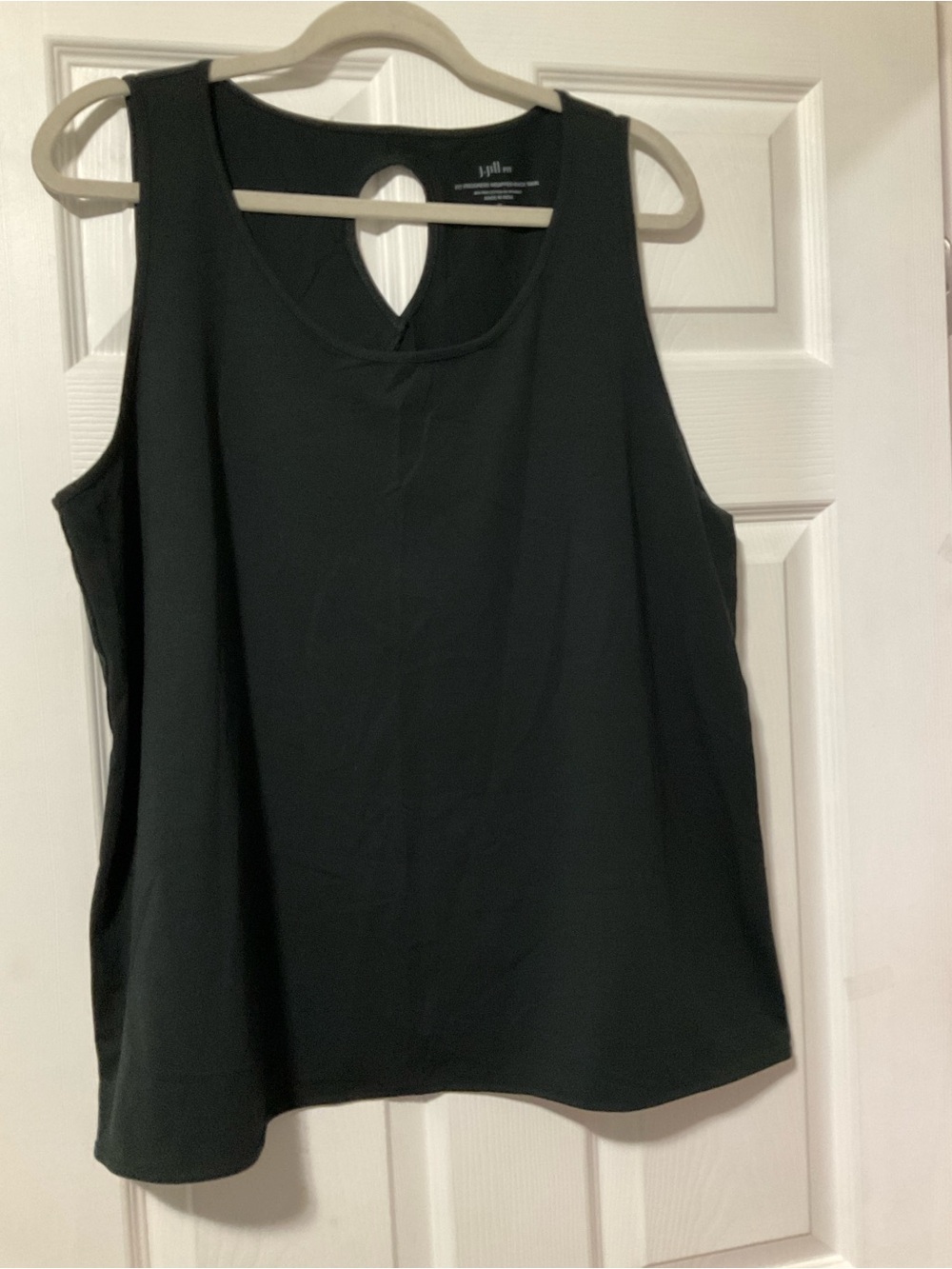 J. Jill Black Sleeveless Tank with Keyhole Back